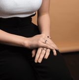 classy jewelry trend unique rings golden white pearls